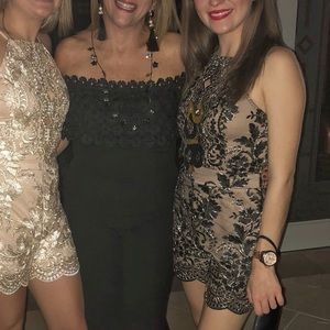 A’GACI Black & Gold Romper